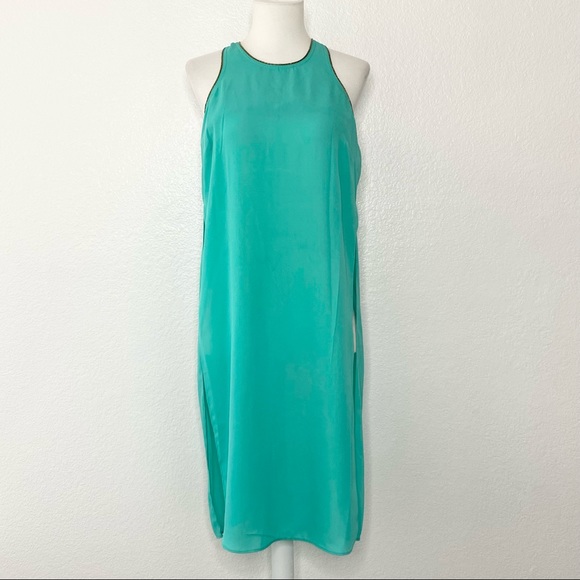 bebe Tops - BEBE Turquoise Side Slits Blouse